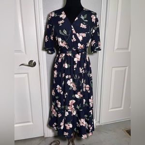 Blue flowery Dress